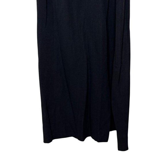 Vintage 90s Jessica McClintock Black Sleeveless Maxi Dress Embroidery Sz 7/8 - Picture 4 of 9